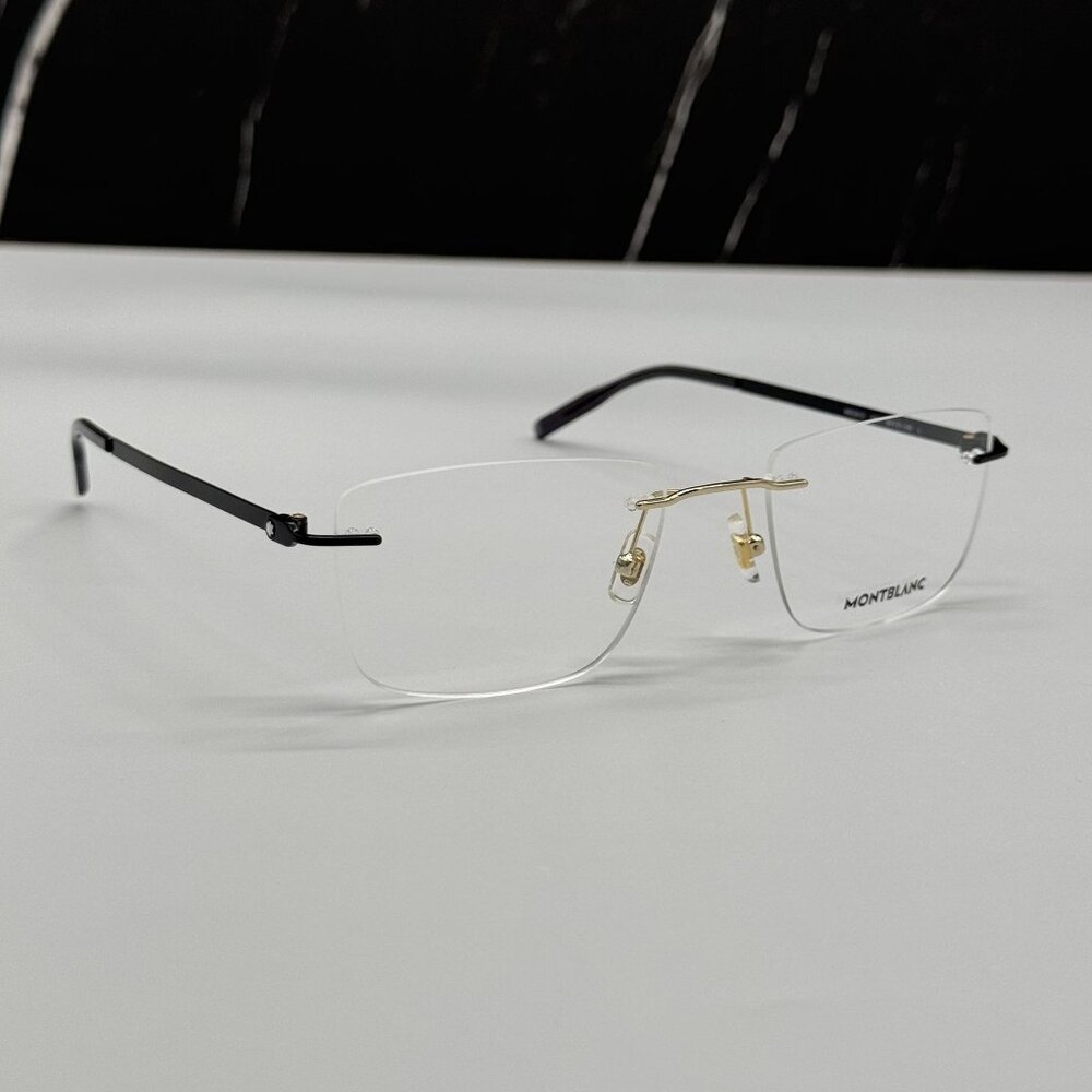 NEW MONTBLANC EYEGLASSES BLACK MEN EYEWEAR MONTBLANC MB0281O 006